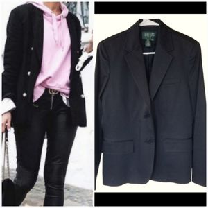 Ralph Lauren Classic Black Blazer Suit Jacket 12P